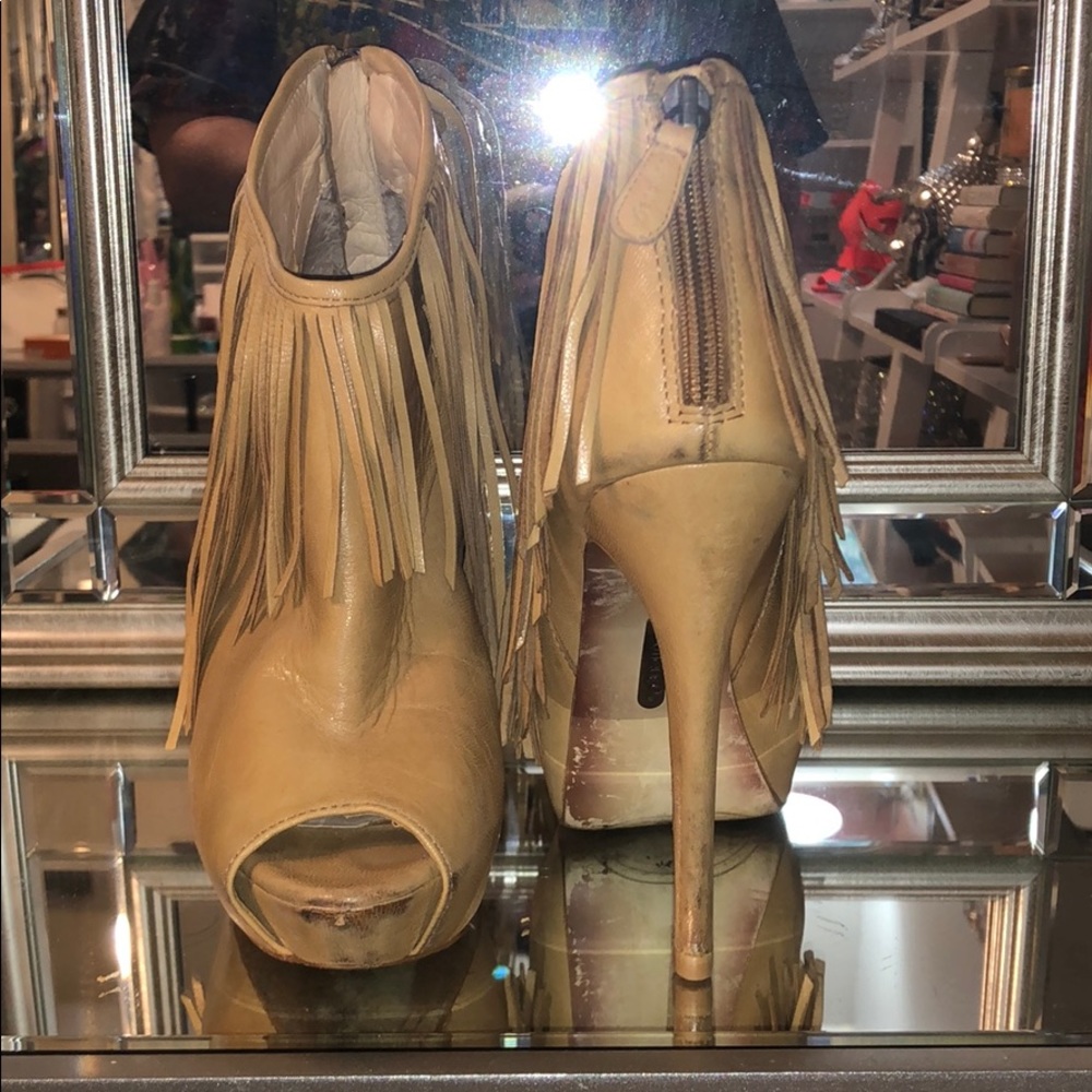 Nude Boutique 9 Nine West Fringe Booties